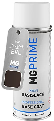 MG PRIME Peinture voiture Bombe aérosol pour Peugeot EVL Gris Platinium Me. | Nimbus Grey Metallic / Gris Platinium Metallic, Peinture de base, bombe aérosol 400ml