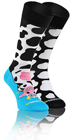 sesto senso Lustige Baumwolle Socken Damen Herren Bunte Ungleiche Funny Socks