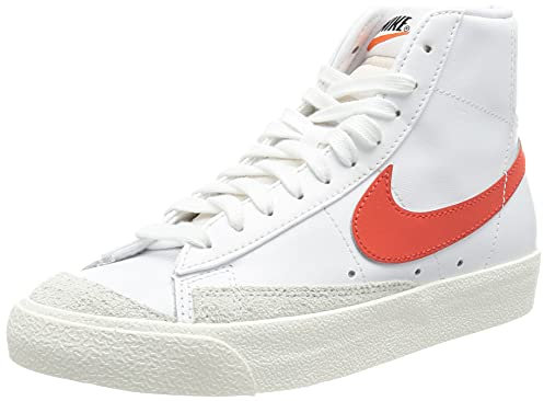 NIKE CZ1055-101 W Blazer Mid '77 Femme White/Habanero Red-SAIL EU 36