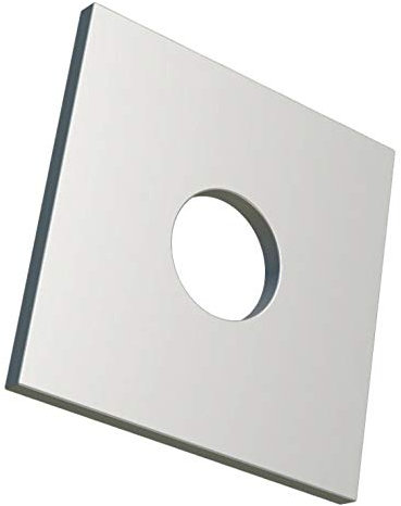 M8 Rondelle a piastra quadrata, rondella rettangolare con foro rotondo, rondella zincata per impieghi gravosi per bulloni/dadi da 8 mm DIN436 (confezione da 25)