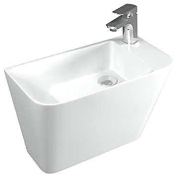 Kerabad Design Waschbecken Monoblock, Hängewaschbecken, Handwaschbecken, 55 cm