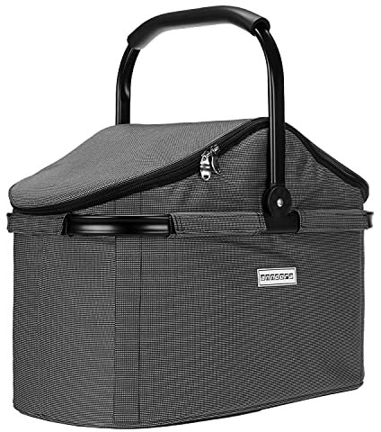 anndora Einkaufskorb 25 Liter Isolierkorb - Grau