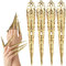 Mwoot 10 Stück Halloween Gefälschte Nägel Gold Fake Nail Antike Königin Kostüm Cosplay Finger-Nagelspitzen-Ringe Finger Nail Tip Claw Rings Fingernail Rings Claw Fingernagelklauenring für Damen Frauen