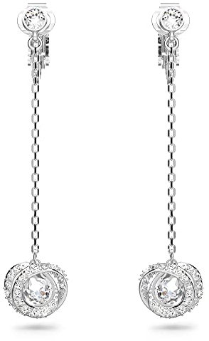 Swarovski 32020884 Boucles d'oreilles à clip en métal avec cristal Swarovski Taille unique Argent, taille unique, Verre