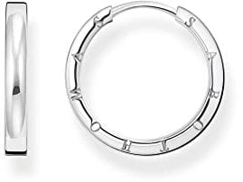 Thomas Sabo Damen Creolen in der Farbe Silber aus 925 Sterlingsilber mit Zirkonia, Größe: 20x3mm, CR685-001-21