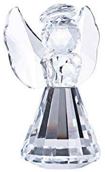 LONGSHENG Crystal Angel Figurine Ornaments Glass Art Crafts Christmas Collecible Gift for Home and Office Christmas Festivals Decor