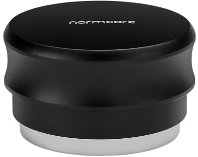 Normcore 53.3mm Palm Tamper - Espresso Tamper Built-In Spring - Barista Coffee Leveler Tool - Stainless Steel Flat Base - Anodized Aluminum Tamper Stand Holder