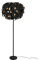 meineWunschleuchte LED Stehleuchte Blätter Lampenschirm Schwarz-Gold, Ø70cm - 180cm hoch