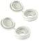 80 x White Fold Over Plastic Hinged Screw Caps / 17mm Large Cups & Covers