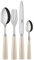 SABRE PARIS - Icône 4 Pc Cutlery Set - Stainless Steel - Fork - Knife - Tablespoon - Teaspoon - Pearl White