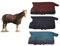 NETPROSHOP wasserdichte Regendecke High Neck 600D mit Nylon Innenfutter Gr. 125-155, Groesse:145, Farbe:Dunkelrot