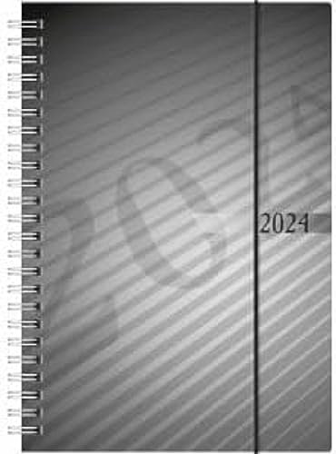 rido/idé Wochenkalender Modell futura 2 2024 2 Seiten = 1 Woche Blattgröße 14,8 x 20,8 cm anthrazit