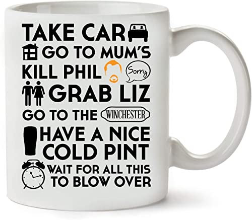 Top Banana Gifts Shaun of the Dead – lustige Parodie Tasse – glänzende Keramik Fotobecher