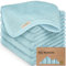 6-Pack Babywaschlappen - Weiche Bambus-Waschlappen für Babys, Kinder, Ultra Absorbierende Neugeborenen-Badehandtücher, 25 x 25cm, Sanft für empfindliche Haut (Sky)