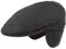 Breiter Casquette plate d'hiver pour homme avec cache-oreilles - 100 % laine - Avec protection des oreilles rabattable - Doux pour la peau et confortable, Bleu uni, 57