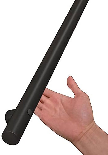 Drsyffsup Handlauf aus Edelstahl, Innen- und Außenhandlauf für Gartentreppen, schwarz-Mattes Handstützgeländer für Außen- und Innengeländer mit komplettem Kit (Size : 100cm)