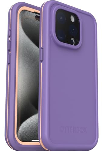 OtterBox Fre Hülle für iPhone 15 Pro für MagSafe, Wasserdicht (IP68), stoßfest, schmutzabweisend, schlanke Hülle mit integriertem Displayschutz, 5X getestet nach Militärstandard, Lila