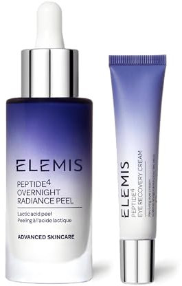 Elemis peptide4 über Nacht Radiance Peel 30ml mit Peptid4 Recovery Eye Cream 15ml