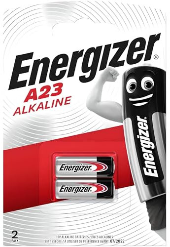 AMK® Energizer A23 12V Batteries Alkaline Button Cell Coin Battery Pack of 2 23A LRV08 MN21 Key Fobs Alarms