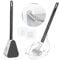 GIOVARA Escobilla de Baño Silicona Golf, Mango Largo Escobillas de Baño, Cepillo de Inodoro de Silicona con Cabezal de Golf, Limpieza Profunda 360°, Antigérmenes y Sin Olores para Baño y Aseo(Blanco)