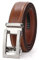 JasGood Herren Gürtel Automatik Ratsche Ledergürtel Verstellbare Leder Gürtel Ohne Löcher für Herren Business Anzüge 35mm Breite,Braun,145cm