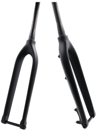 DHNCBGFZ Forcella Rigida in Carbonio 27.5/29 '' Forcella per MTB 100 * 15mm Perno Passante Freno A Disco 1-1/2 Tubo Conico Senza Filettatura Forcella Anteriore per Bici(Schwarz,29)