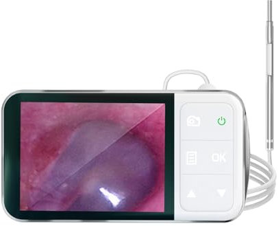 Irfora 4,5-Zoll-LCD-Digital-Otoskop-Endoskop, 3,9 mm, 1080P-Ohrkamera mit 6 Lichtern, Werkzeug zur Ohrenschmalzentfernung für Kinder und Erwachsene, mit Aufbewahrungstasche