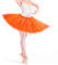 Tüllrock Damen 3 Lagen Tüll Rock mit Pailletten Sternen Adult Teen Orange Tütü Rock Retro 80er Party Halloween Karneval Party Kostüm