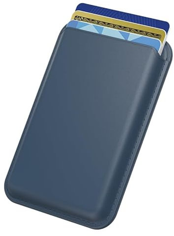 YLK Portafoglio Magnetico Compatibile con MagSafe per iPhone 16/15/14/13/12 Pro/Max/Plus/Mini, Porta Carte in PU, RFID Card Holder con Mag-Safe Magnete (Blu navy)