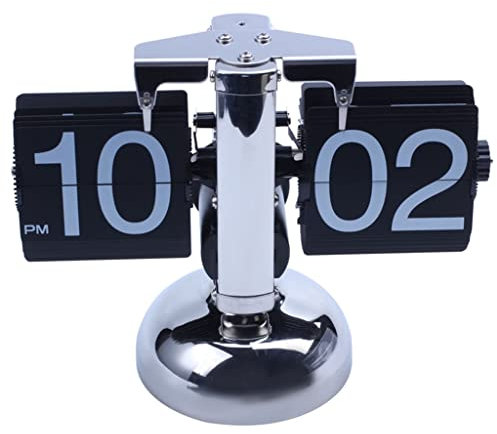 Retro Flip Down Clock - Interne Zahnrad angetrieben batteriebetriebene leicht ablesbare Nachttisch Wecker Octopus Füße