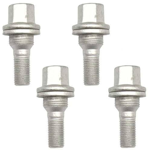 TONMHXA Écrous de Roue Compatible avec Peugeot pour 208 2012 2013 2014 2015 2016 2017 2018 4X Écrous De Roue Boulons Vis M12x1,25 Vis Roue en Acier Boulons De Roue Écrou De Roue