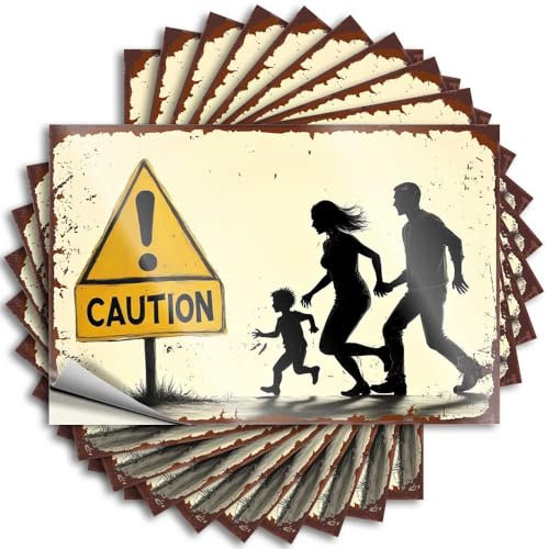 Adesivi per auto Attenzione: famiglia che scappa adesivi adesivi divertenti per auto bandaid sticker (6 x 9 cm)