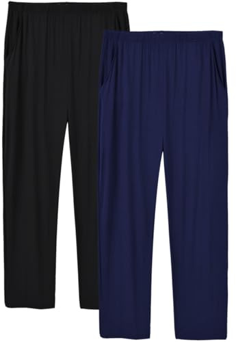 MoFiz Pantaloni Pigiama Uomo Modal Pantaloni Morbidi con Tasche