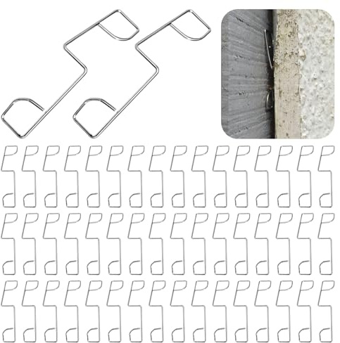 Fence Panel Clips, 50 Pcs Fence Panel Wedges Stainless Steel Fence Clips to Stop Rattling & Banging for Fence Post Repair Garden Fences and Farm Fencing