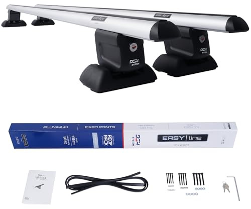 DGH System Dachträger Autogepäckträger BEFESTIGUNGSGEWINDEN kompatibel mit Mercedes-Benz C-KLASSE W204 STUFENHECK 2007-2014 max 90 kg 135 cm Aluminium