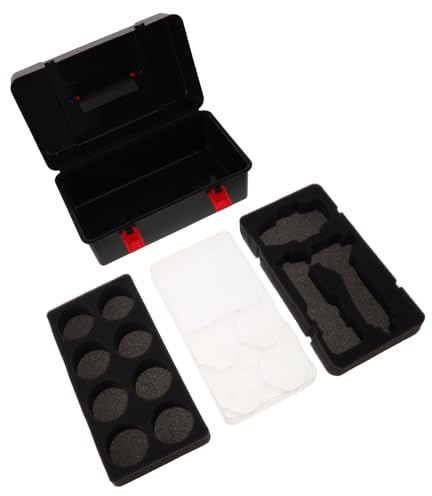 YARNOW Aufbewahrungsbox Für Kreisel Schwarze Kunststoffbox Gyro-Organizer Tragbare Spielzeugaufbewahrungsbox Mit Griff Und Schloss Aufbewahrungskoffer Für Kreiselzubehör