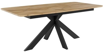 MW EURO-MEBLE Esstisch Orlo, Stilvoller Esszimmertisch, Design Tisch für Esszimmer - Nicht ausziehbar (Eiche Retro)