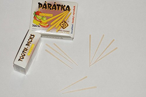 Natürliche Zahnstocher aus Holz, flach, 500 Stück