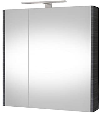 Planetmöbel Spiegelschrank Badezimmer WC Badezimmerschrank 64cm breit (Anthrazit)