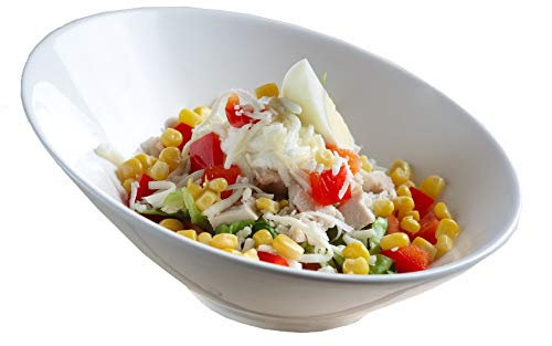 Lilien 350.932 Schräge Asymmetrische Gourmet-Schüssel, weiß, Ø 21,5 cm, Hart-Porzellan