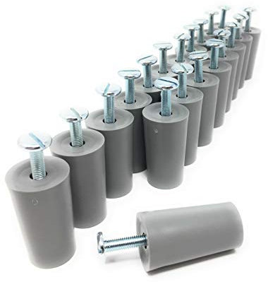 Lot de 20 butées de blocage pour volet roulant Gris 40 mm