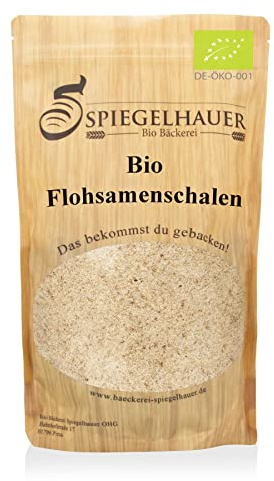 Bäckerei Spiegelhauer indische Bio Flohsamenschalen 500 g 99,5% Reinheit hoher Ballaststoffgehalt psyllium husk