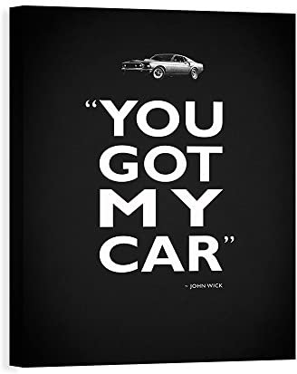 DìMò ART Kunstdruck auf Leinwand, Motiv Rogan Mark John Wick Got My Car