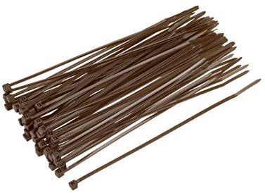 sourcing map 80pcs Cable Zip Ties Nylon Cable Wire Ties 6 Inch Self-Locking Nylon Tie Wraps Brown