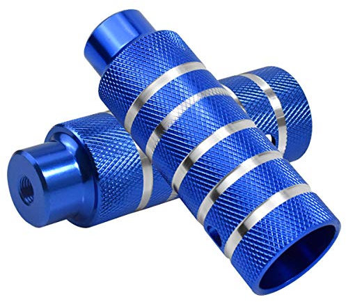 Dokpav 2PCS BMX Fahrrad Pegs, 37x110 mm Fussraster Achsverlängerung, Fahrrad-Pedal für Vorderachse, Hinterachse mit Gewinde und Stunt-Pedal für Kinder, Erwachsene, BMX, Mountainbike (Blau)