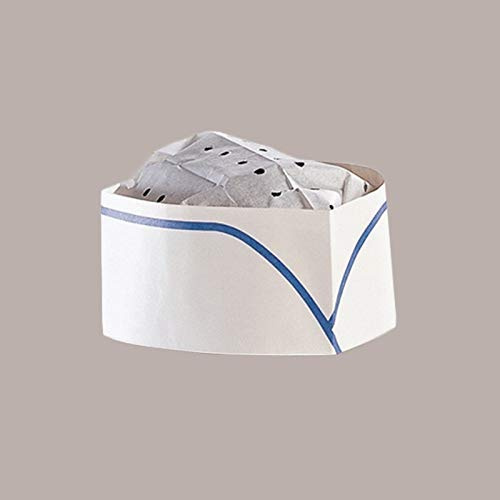LUCGEL Srl 100 Stück Kochmütze Papier Beutel mit Gummiband Lebensmittelverpackungen Einweg Küche Chef Kitchen