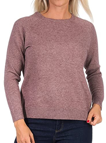 ONLY ONLLESLY Kings L/S Pullover KNT Noos Sweater, Couleur : Marron, L Femme