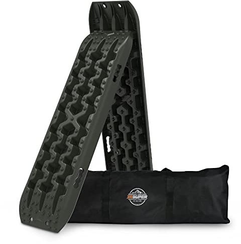 ZESUPER Pistas de tracción de recuperación para barro todoterreno, arena, nieve, escalera de neumáticos, pista de tracción de vehículos, alfombrillas de tracción de extracción de vehículos, color