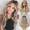 EMMOR lange Lace-Front-Perücke für Frauen,Naturhaar-Effekt, glatte Synthetikperücken mit Mittelscheitel.