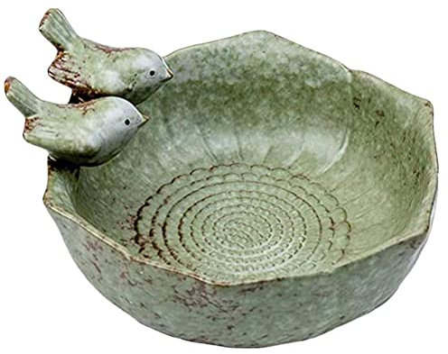 Bain d'oiseaux en céramique, mangeoire à oiseaux créative pour oiseaux - Baignoire pour oiseaux - Décoration de jardin